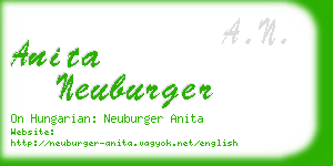anita neuburger business card
